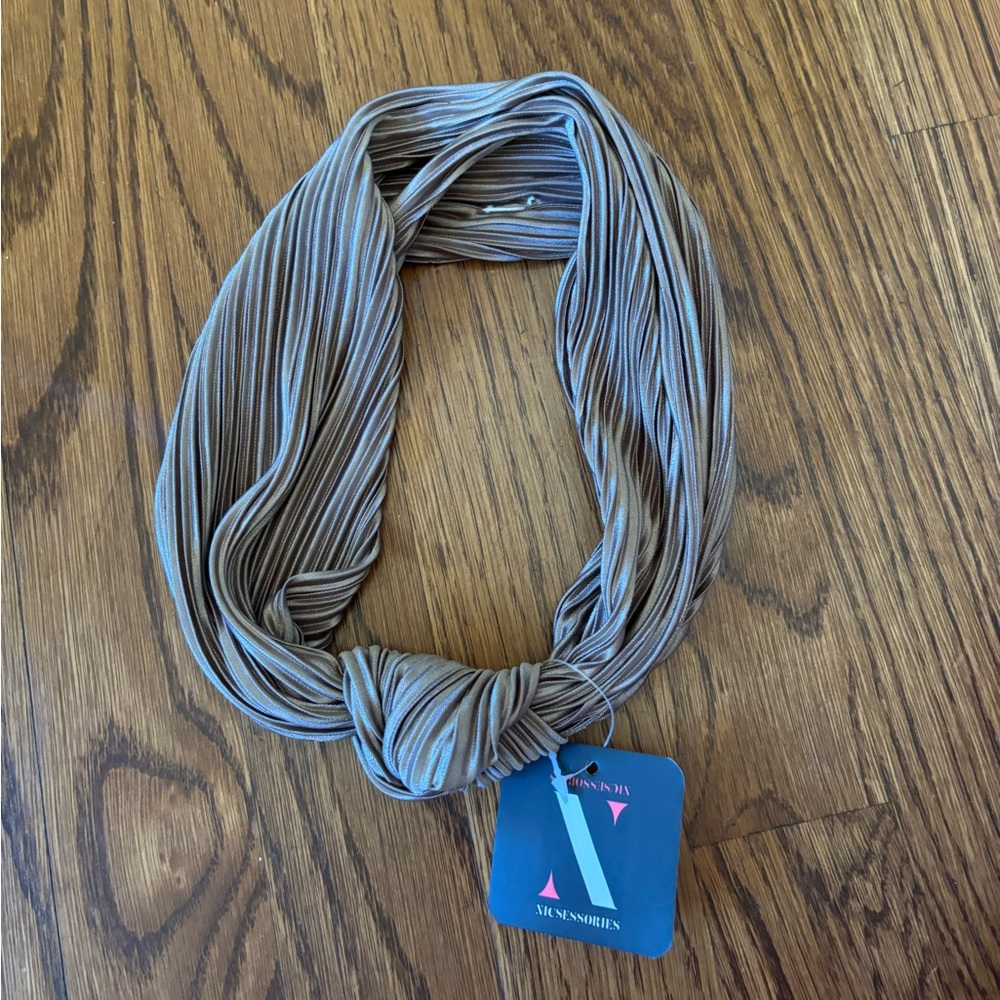 Nicsessories Knotted Pleated Gray Headband